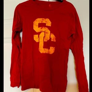 Red University of Southern California long sleeve tee, Size: Small